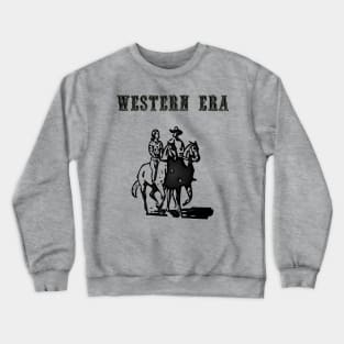 Western Era - Cowboy and Cowgirl on Horseback Crewneck Sweatshirt